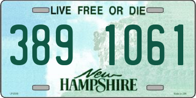 NH license plate 3891061