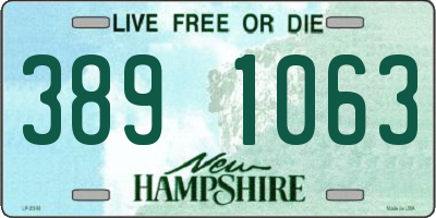 NH license plate 3891063
