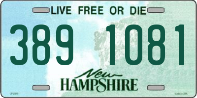 NH license plate 3891081