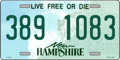 NH license plate 3891083