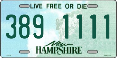 NH license plate 3891111