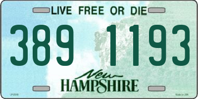 NH license plate 3891193
