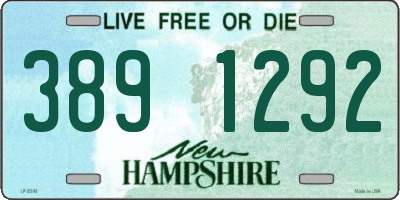 NH license plate 3891292