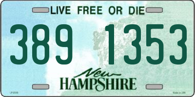 NH license plate 3891353