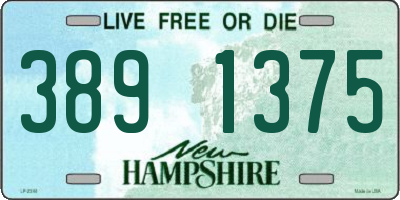 NH license plate 3891375