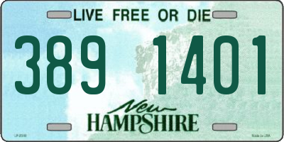 NH license plate 3891401