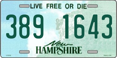 NH license plate 3891643