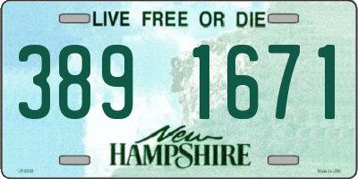 NH license plate 3891671