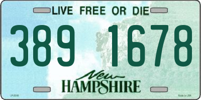 NH license plate 3891678