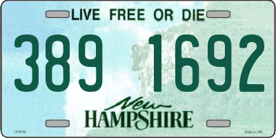 NH license plate 3891692