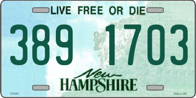 NH license plate 3891703