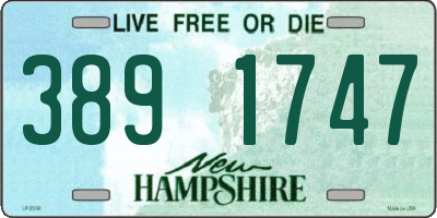 NH license plate 3891747