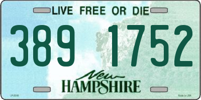 NH license plate 3891752