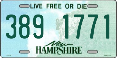 NH license plate 3891771