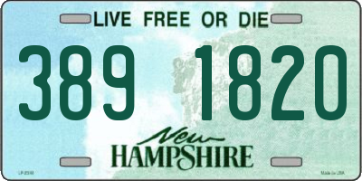 NH license plate 3891820