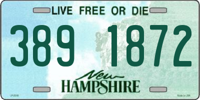 NH license plate 3891872