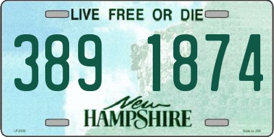 NH license plate 3891874