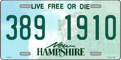 NH license plate 3891910