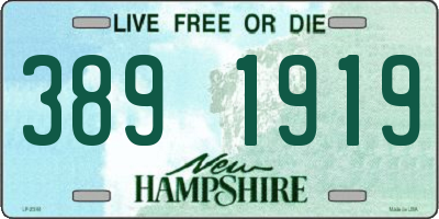 NH license plate 3891919