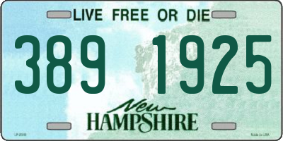 NH license plate 3891925
