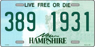 NH license plate 3891931