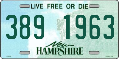 NH license plate 3891963