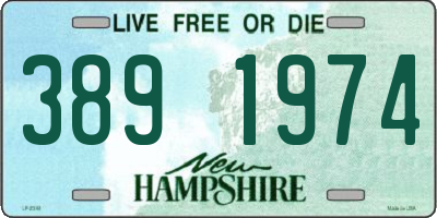 NH license plate 3891974