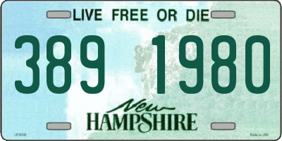 NH license plate 3891980