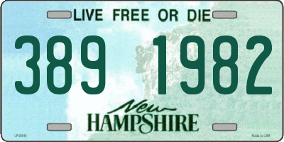 NH license plate 3891982