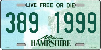 NH license plate 3891999