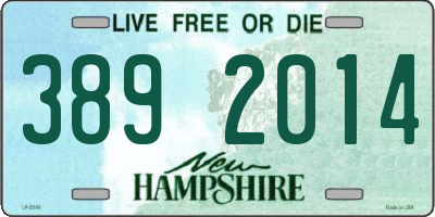NH license plate 3892014