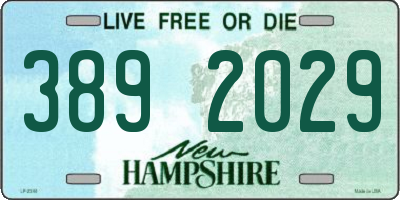 NH license plate 3892029