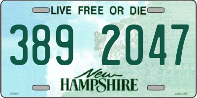 NH license plate 3892047