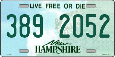 NH license plate 3892052