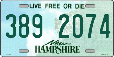 NH license plate 3892074