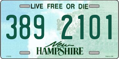 NH license plate 3892101