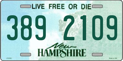 NH license plate 3892109