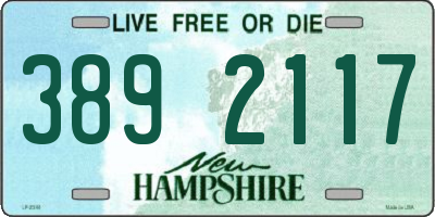 NH license plate 3892117