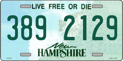 NH license plate 3892129