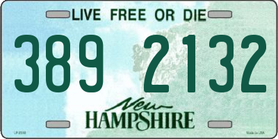 NH license plate 3892132