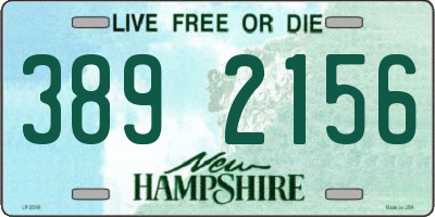 NH license plate 3892156