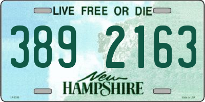 NH license plate 3892163