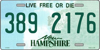 NH license plate 3892176