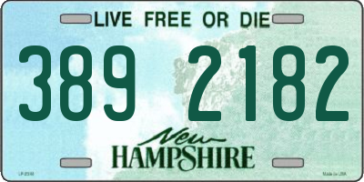 NH license plate 3892182