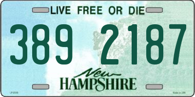 NH license plate 3892187