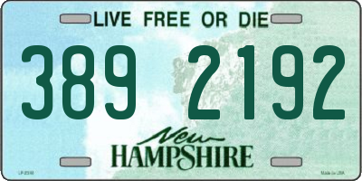 NH license plate 3892192
