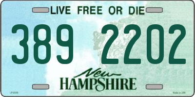 NH license plate 3892202