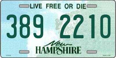 NH license plate 3892210