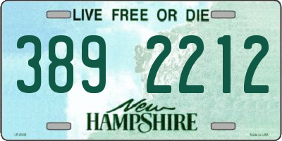 NH license plate 3892212