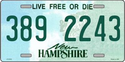 NH license plate 3892243